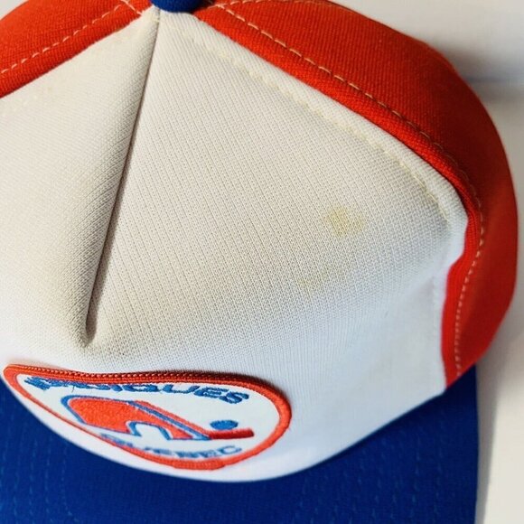 Vintage Quebec Nordiques Hat NHL Trucker Hat Cap Snapback 7 Thru 7 5/8 Adult - Picture 3 of 15